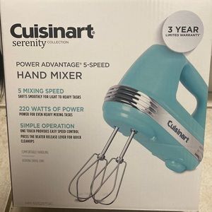 Hand Mixer - Cuisinart Turquoise Hand Mixer in Box